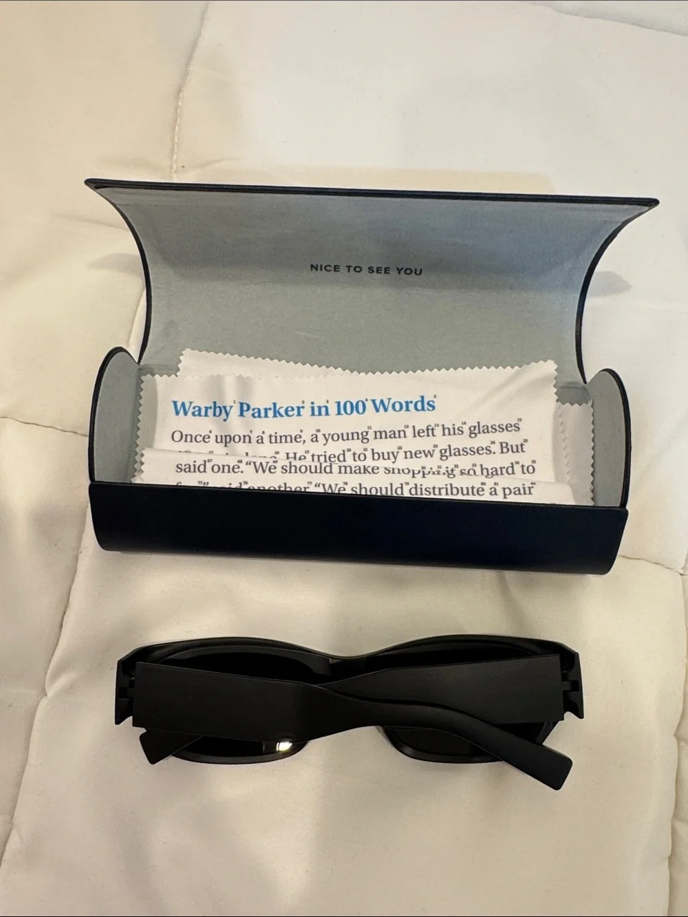 Warby Parker (Richie) Black Wide-Rectangle Women's Sunglasses